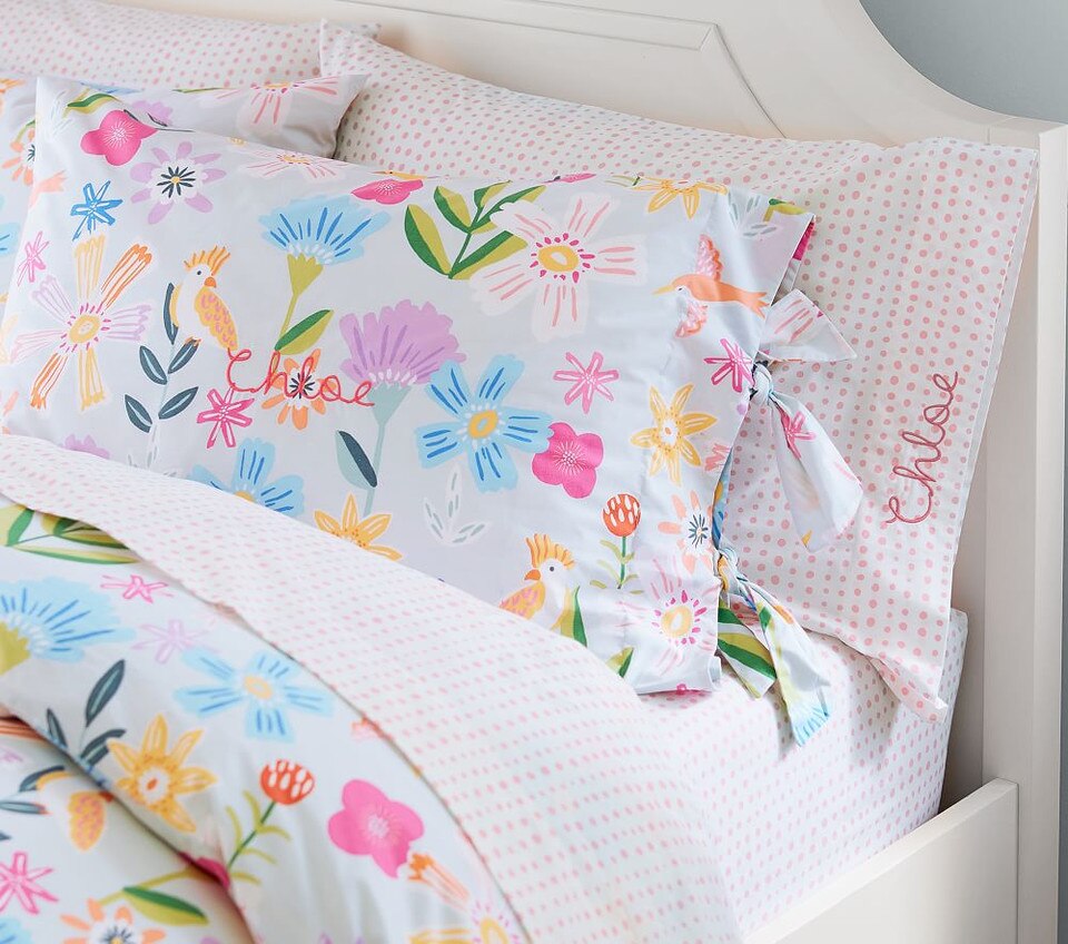 Organic Naomi Floral Quilt Cover & Pillowcases Pottery Barn Kids UK